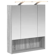 Mobiletto per specchio da Bagno | Armadio da bagno Grigio Sonoma 60 x 14.5 x 70 cm