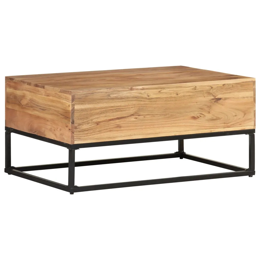 Tavolino da Salotto 90x60x40 cm in Legno Massello di Acacia 323506