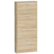 Scarpiera mobile contenitore per scarpe mobile per ingresso/corridoio/soggiorno 59 x 17 x 150 cm legno ingegnerizzato marrone 02_0021527
