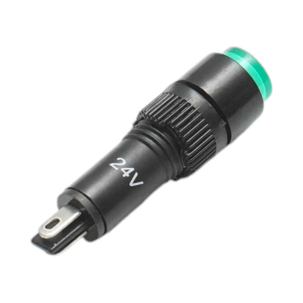Indicatore di segnale industriale LED verde 24V Ø 8mm Breckner Germany