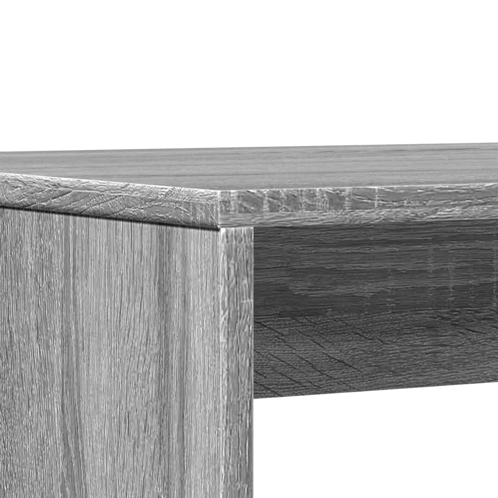 Set Tavolo da Pranzo e Panche 3 pz Grigio Sonoma in Truciolato 855536