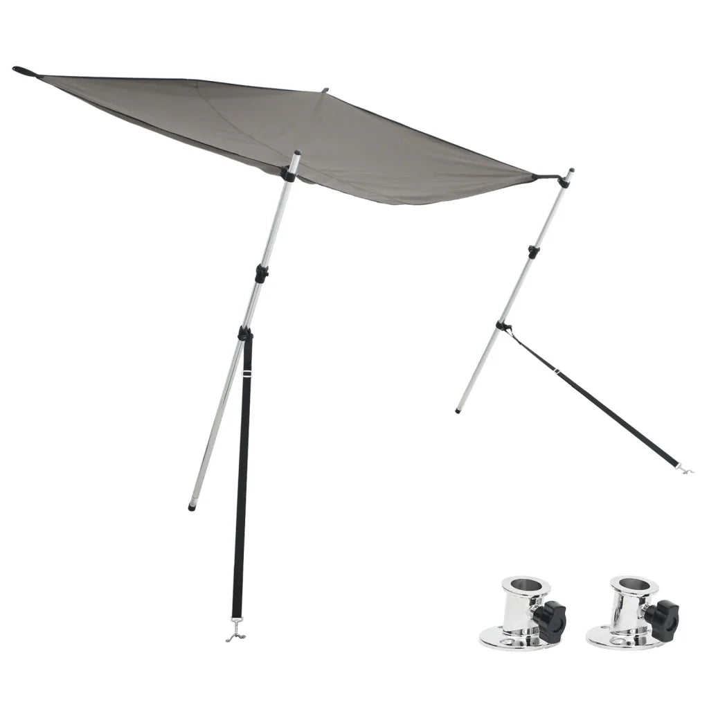 Set Estensione Tendalino a T-Parasole marino Antracite 174x205x(115-194) cm