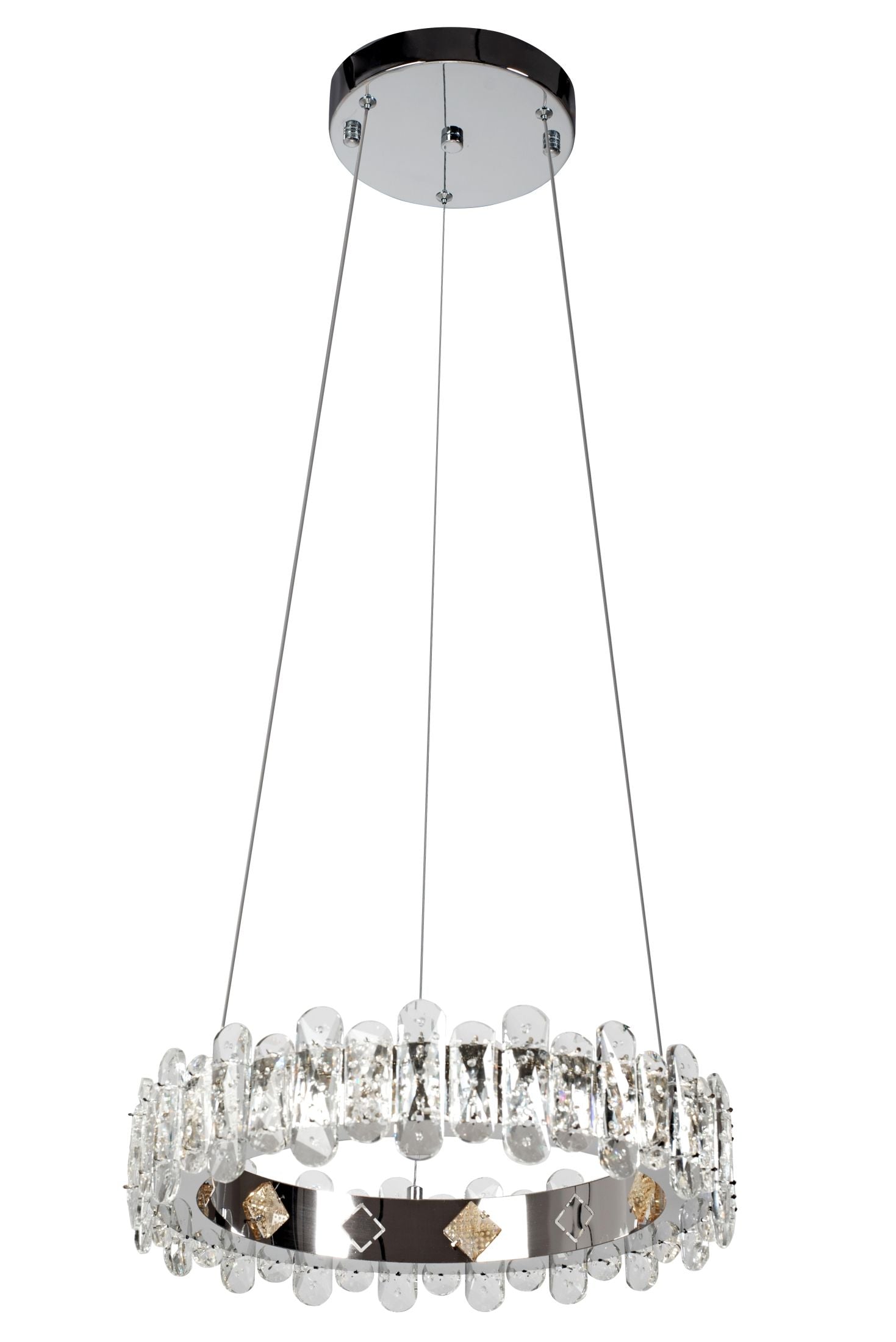 Plafoniera Led In Cristallo App1041-cp + Telecomando