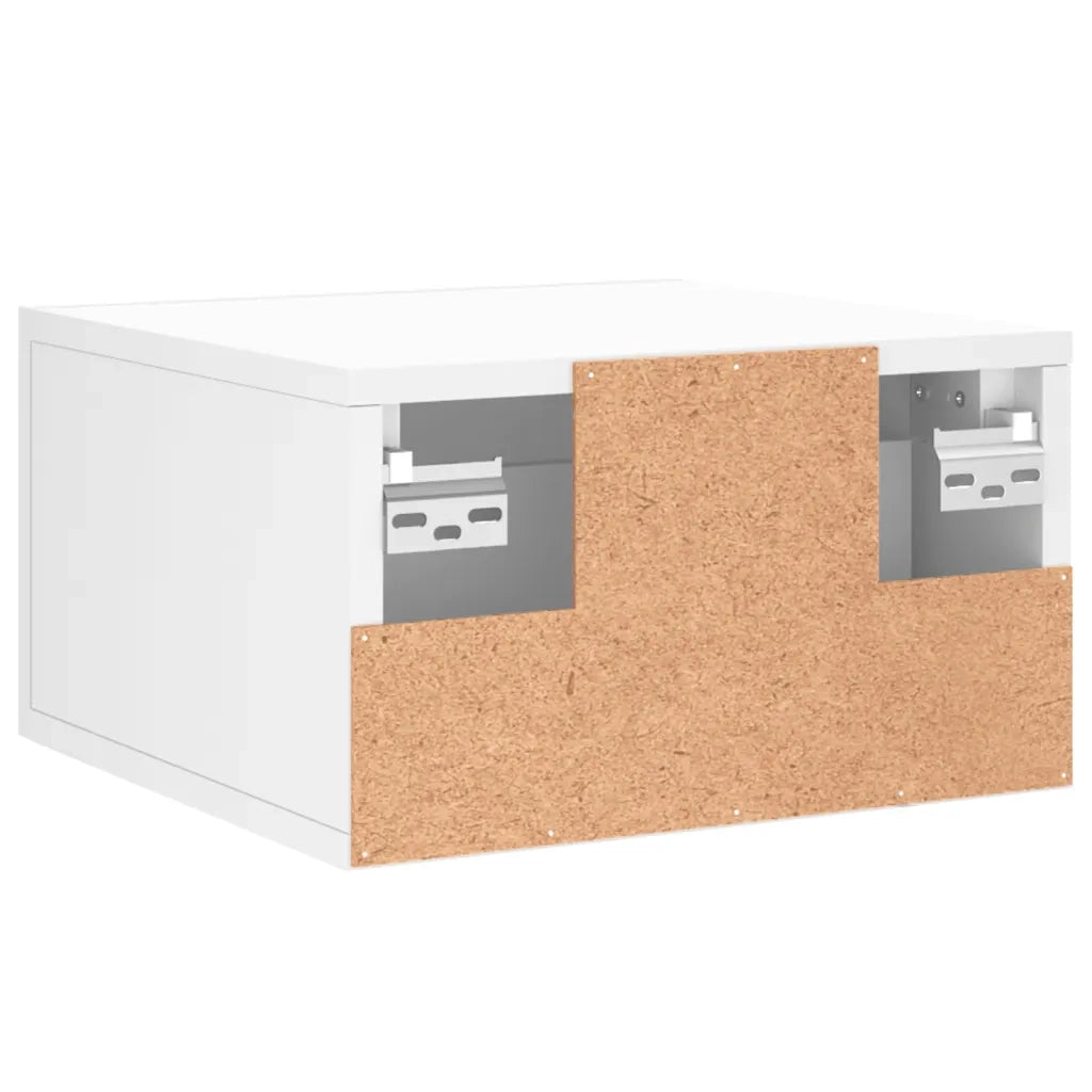 Comodino | Armadio da Notte | Mobiletto da notte a Muro Bianco 35x35x20 cm