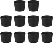 Cappuccino confezionato in sacchetto - Copertura per tazza in silicone - Reutilizzabile e impermeabile - Nero - Fusto per bottiglia con antislip - Adatto per uso quotidiano