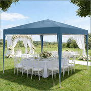 Pavillon pieghevole 3x3 m con struttura in metallo, telo Oxford 210D, altezza regolabile, blu