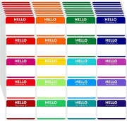 Etichette per nome colorate - Multifunzionali - Set da 10 fogli - 7,62 cm x 5,08 cm