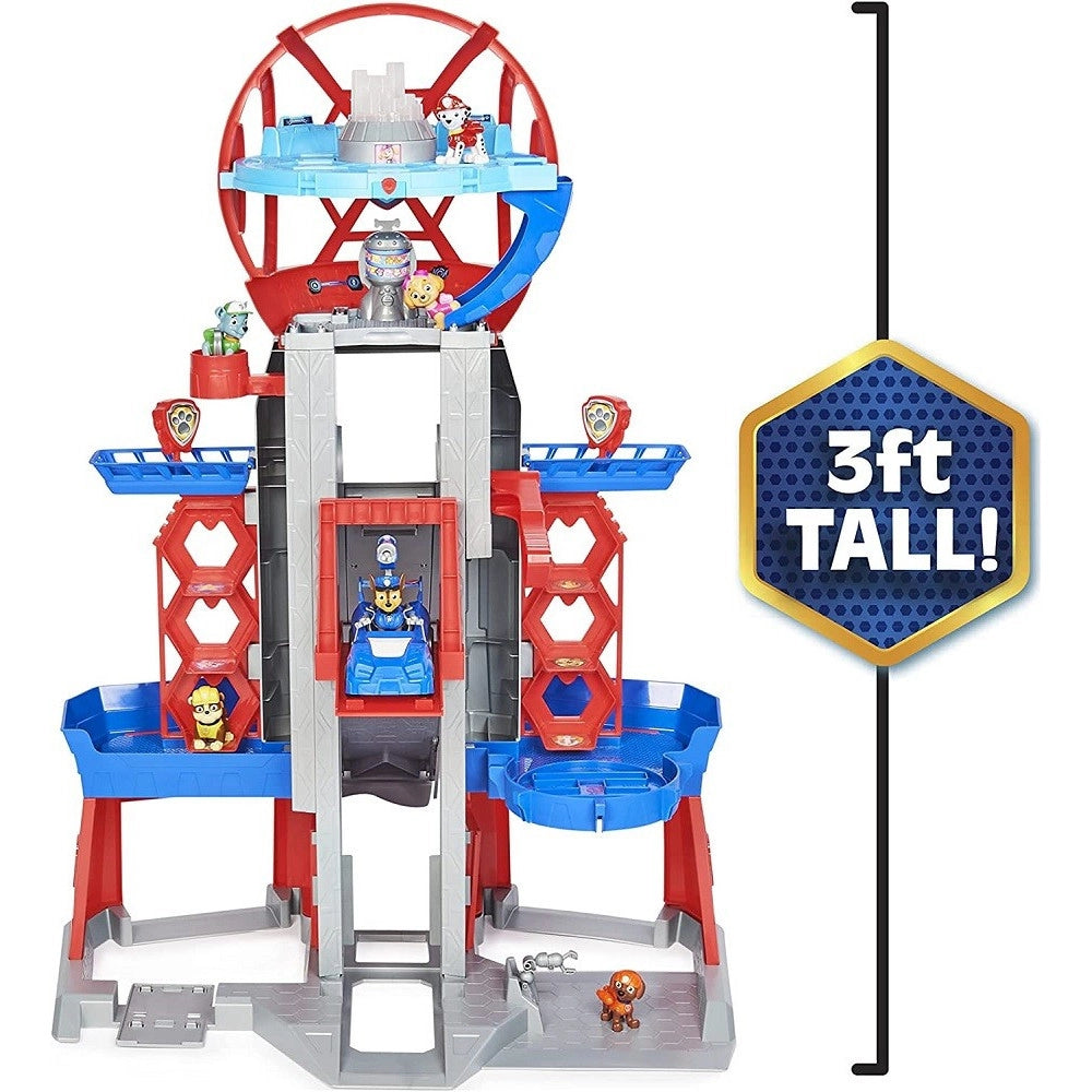 Trade Shop - Mega Quartiere Generale Paw Patrol 6 Personaggi Veicolo Luci Suoni Gioco Bambini -