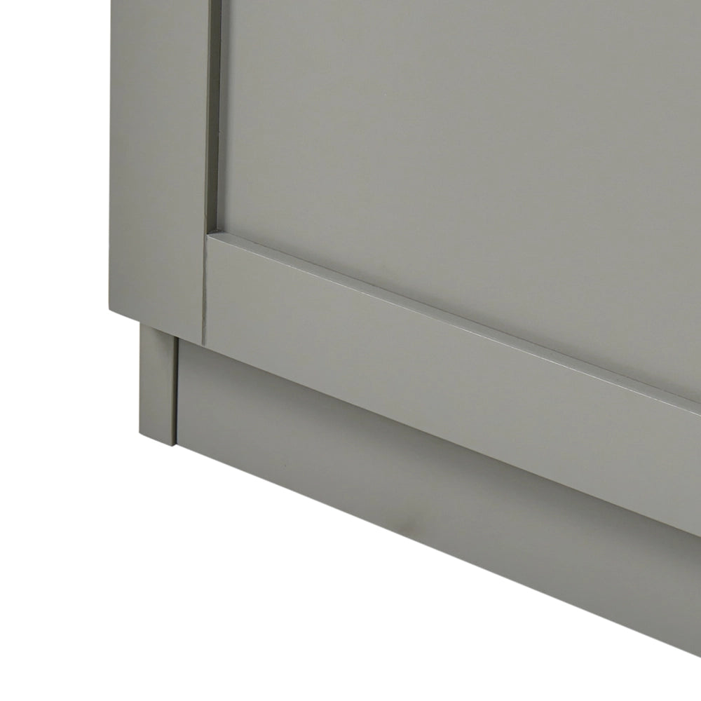 Mobile da bagno in MDF grigio con ripiani, stile tradizionale