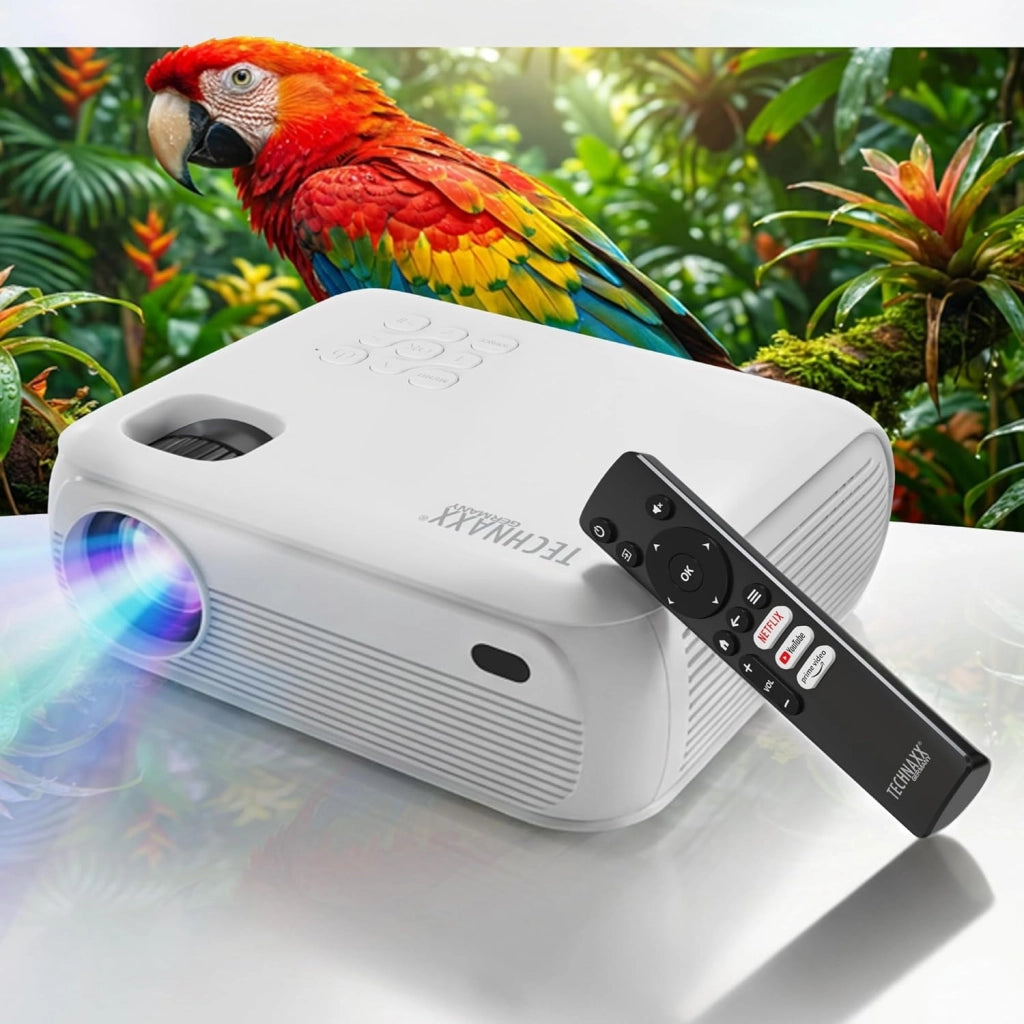 Mini-LED HD Proiettore – Videoproiettore Portatile con Risoluzione HD 720P, Schermo 176", LED 40.000h, HDMI/USB/VGA/AV/microSD – Ideale per Home Cinema, Giochi e Presentazioni - TX-127