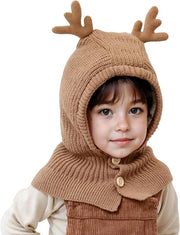Balaclava Termica per Bambini 1-6 Anni, Fleece Multifunzionale Impermeabile e Resistente al Vento con Cappuccio e Sciarpa per Ragazzi e Ragazze