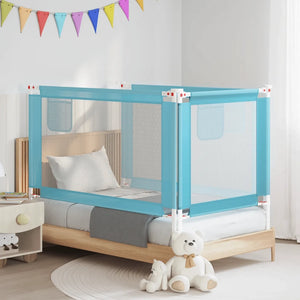 Sponda Letto di Sicurezza per Bambini Blu 140x25 cm in Tessuto 10210