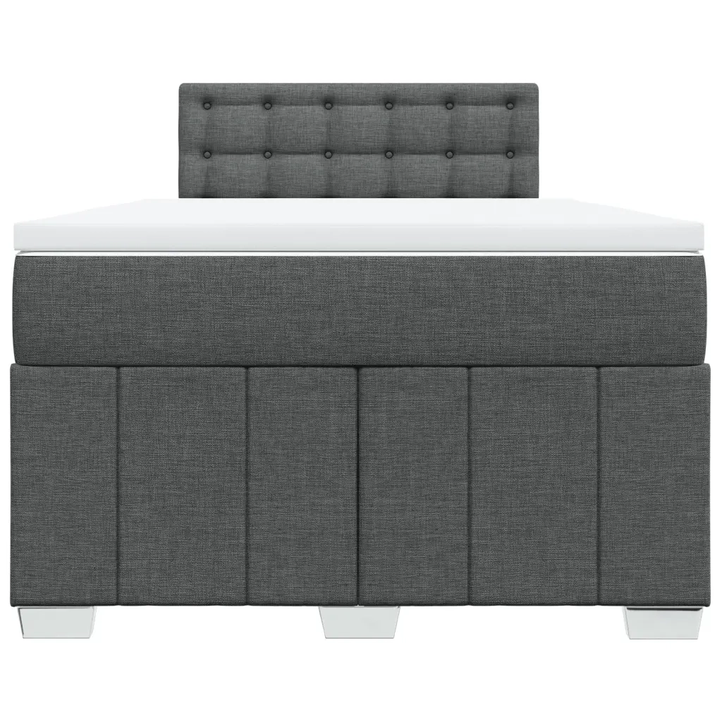 Giroletto a Molle con Materasso Grigio Scuro 120x190cm Tessuto 3287022