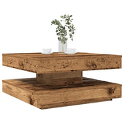 Tavolino da Caffè Girevole a 360 Gradi Antico 70x70x34,5 cm 858486