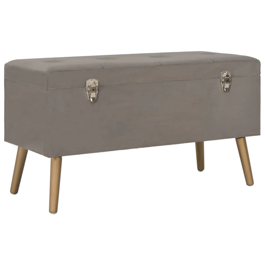 Sgabelli contenitore 3 pezzi 85 x 38 x 47 cm velluto grigio 02_0010720