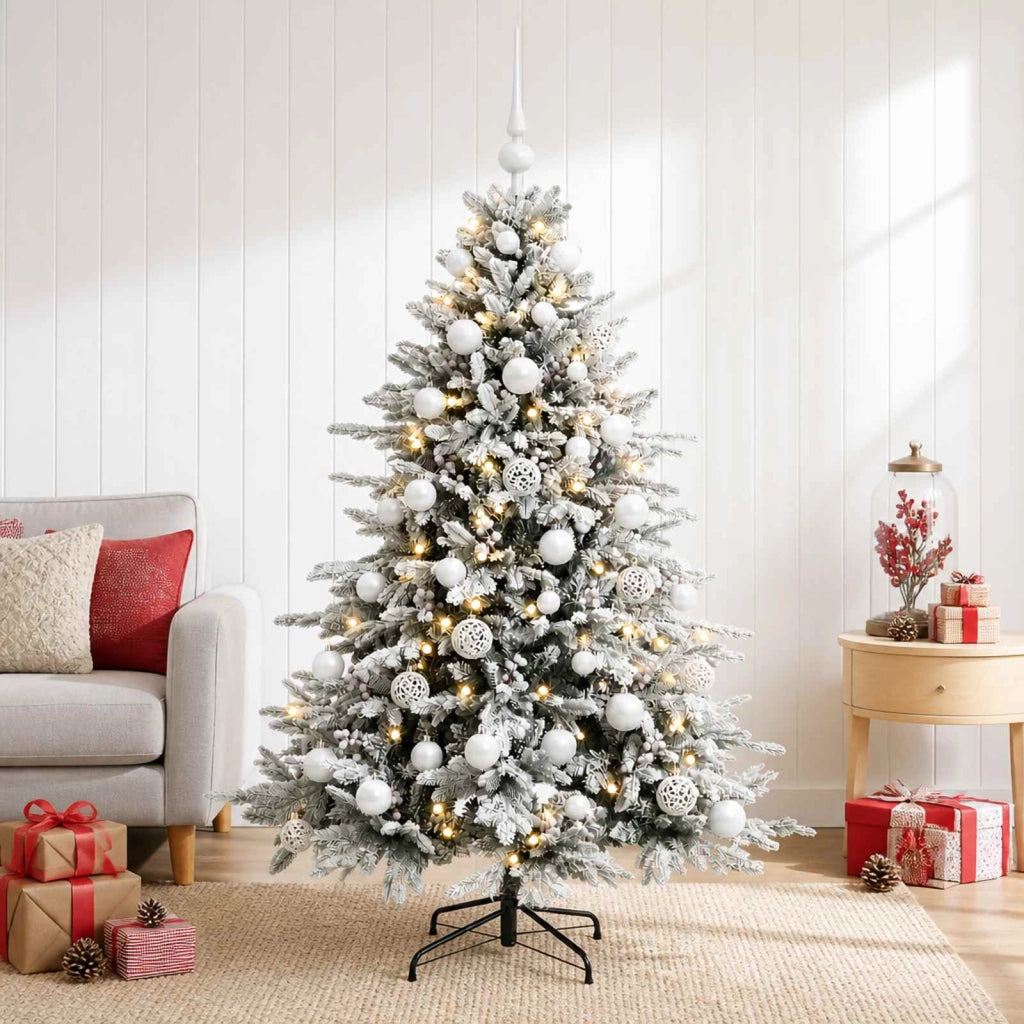 Albero di Natale artificiale con palline 120 cm 150 LED 3466063