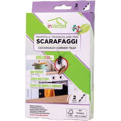 TRAPPOLA SCARAFAGGI INVERDE - ADESIVA CF=PZ 2- 12 confezioni