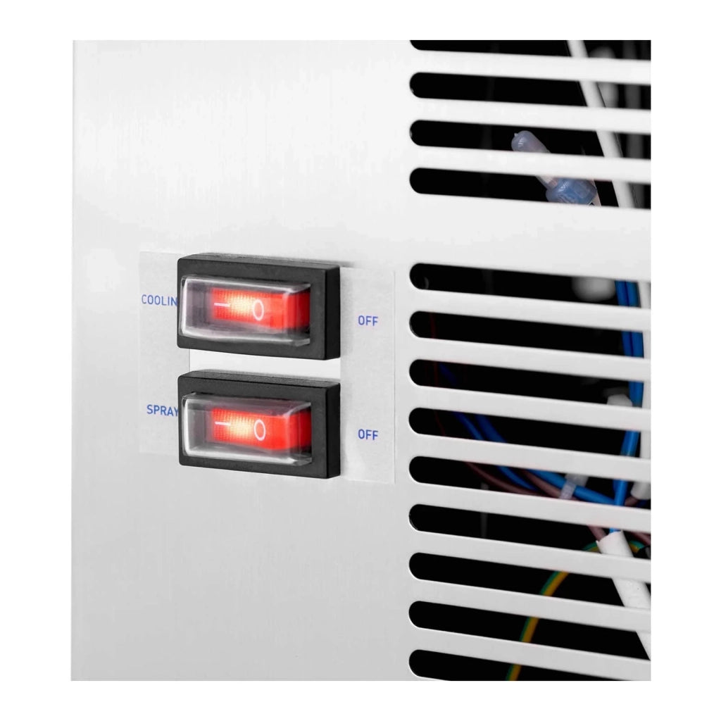 Distributore di bevande refrigerato con fontana di succhi da 3 x 10 litri e rubinetto (capacità: 3 x 10 l potenza: 320 w funzioni: refrigerazione agitazione) 14_0005301
