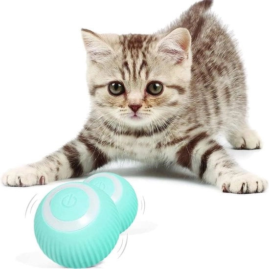 Giocattolo Interattivo per Gatti - Palla Intelligente e Silenziosa per Gatti da Interno - Adulti e Automatico - Rotazione 360° - Illuminazione LED - Ricaricabile via USB