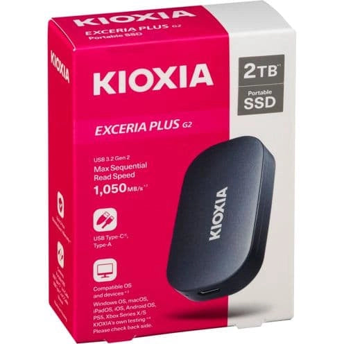 KIOXIA EXCERIA PLUS G2    2000GB Portat. SSD USB 3.2 Gen2 Type C