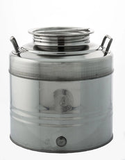 FUSTO CONTENITORE PER OLIO IN ACCIAIO INOX,BOCCA LARGA LT.30