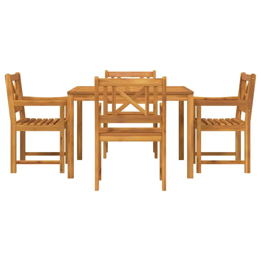 Set da Pranzo per Giardino 5 pcs Marrone