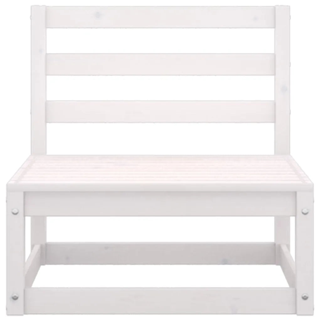 Divano da Giardino a 3 Posti Bianco in Legno Massello di Pino cod mxl 73523