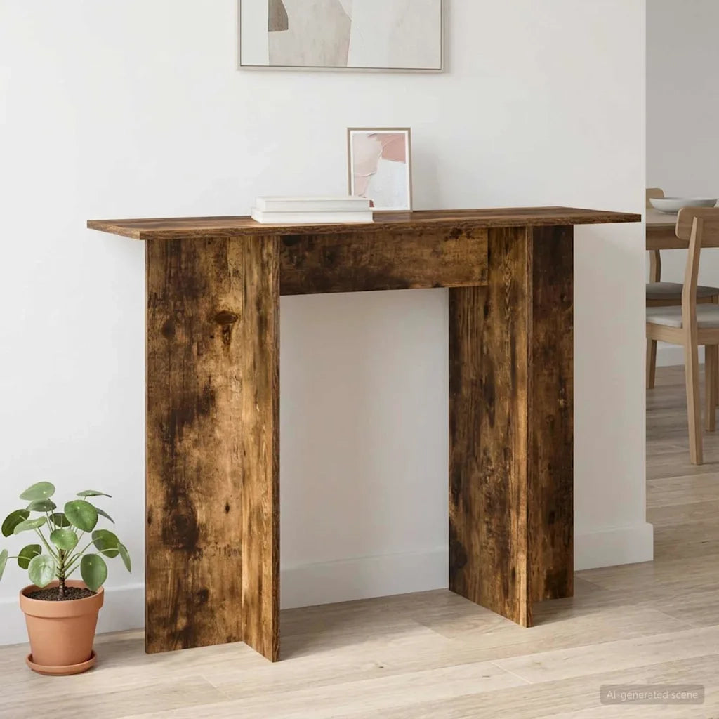 Tavolo consolle Quercia Affumicata 100 x 30 x 75 cm 8001171