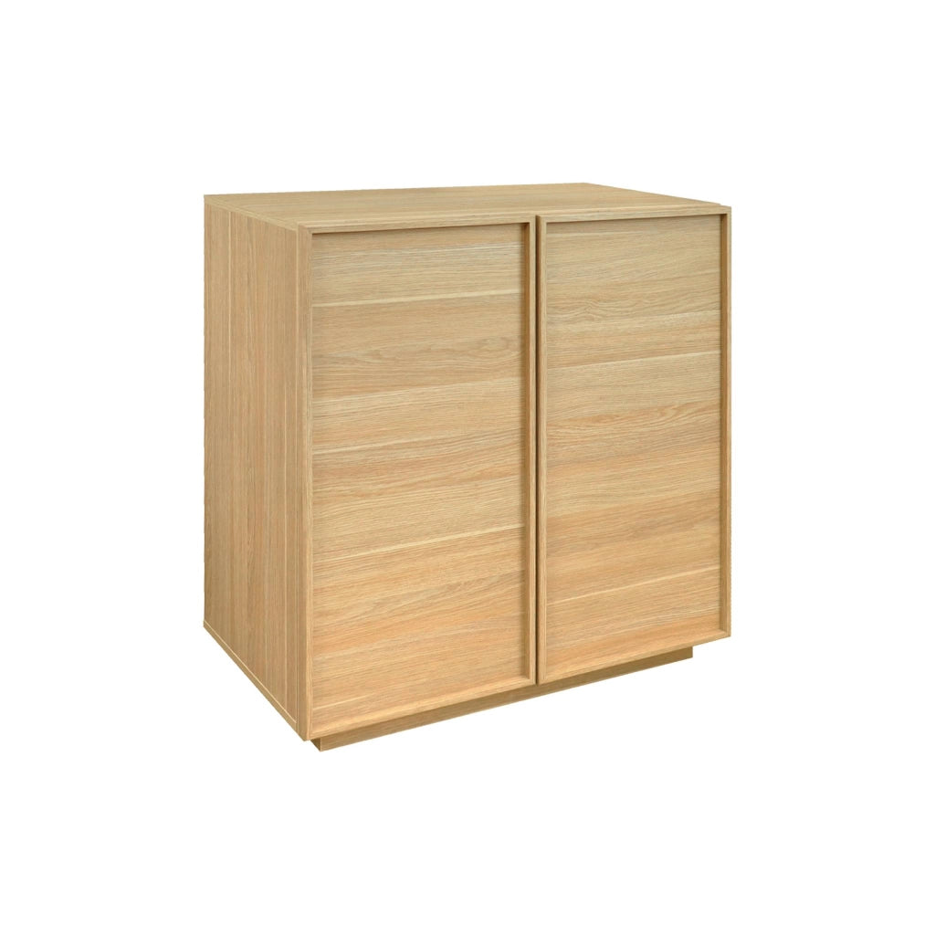 Credenza effetto legno 2 ante 80 cm, marrone naturale