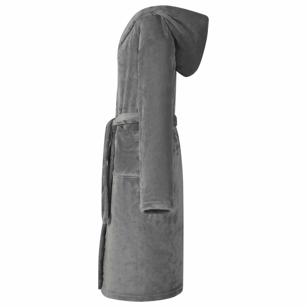 Accappatoio con Cappuccio Grigio scuro xxl Flanella CFW9292933