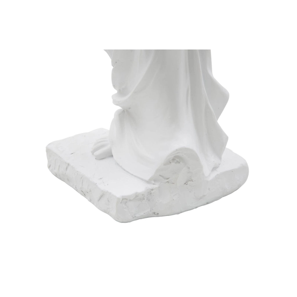 Scultura Statua Woman figura femminile in resina bianca