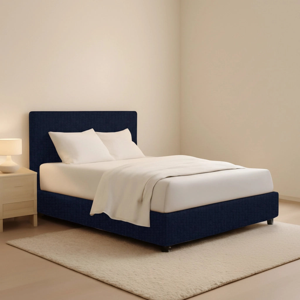 Widnes, Letto Matrimoniale Sfoderabile Made in Italy, Viola Scuro