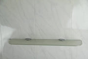 Pannello in vetro con angoli arrotondati, 3 misure (300 mm, 400 mm, 500 mm) e 3 colori (trasparente, bianco, nero) per bagno, cucina, camera da letto, vetro, bianco, 500 mm x 100 mm