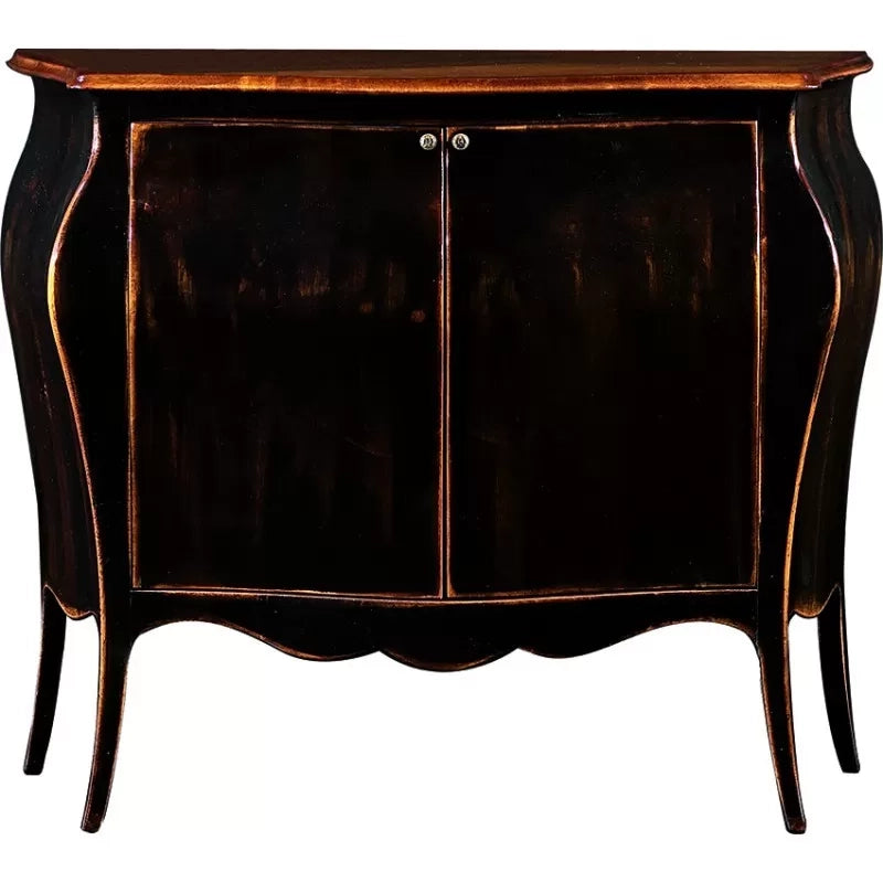 Madia credenza shabby legno nero/naturale l.120 p.54 h.94 (2146) - Mobili 2G