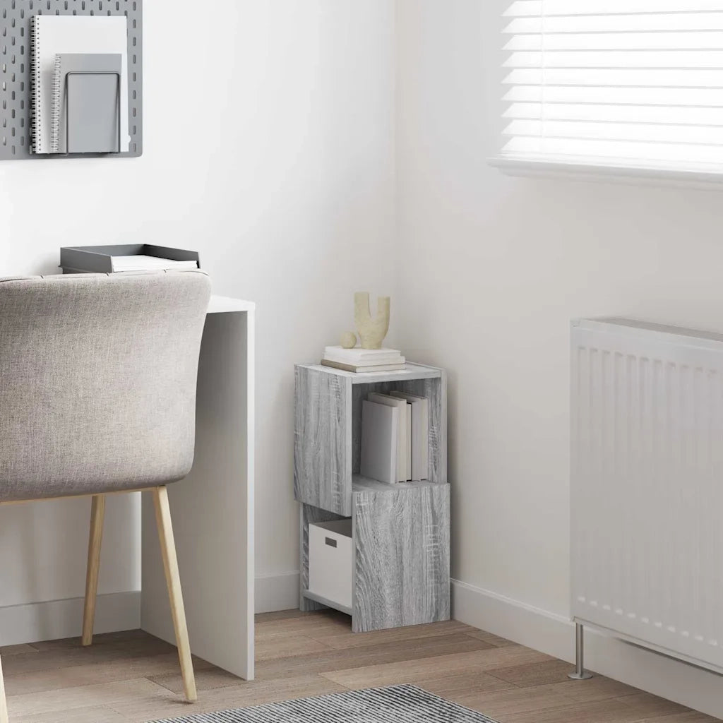 Mobile angolare Grigio Sonoma 25,5x25x55cm Legno multistrato