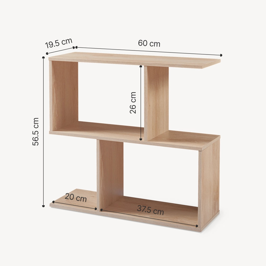 Tavolino a Consolle Koxjö da Divano 57 x 60 x 20 cm - Effetto Rovere [en.casa]
