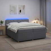 Letto box spring con materasso Grigio Chiaro 200 x 200 cm 3453016
