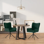 Sedie da Pranzo Girevoli 2 pz Verde Scuro in Velluto cod mxl 7937