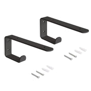 Set di supporti per mensole in legno Shelf dritto con tubo quadro, Acciaio, Verniciato bianco