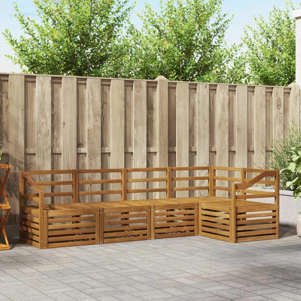 Set divani 5 pcs Naturale Legno di Acacia Massello 3374824