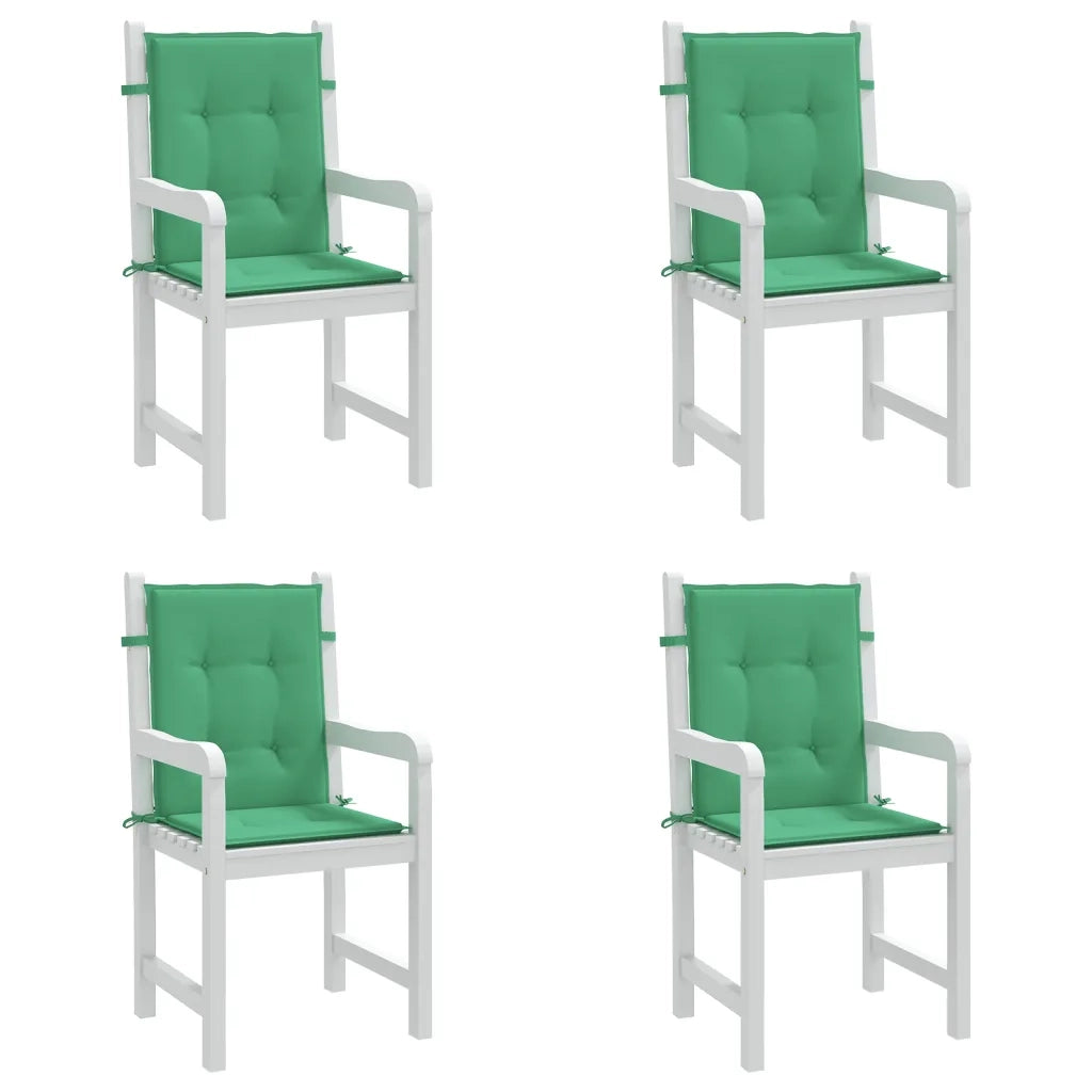 Cuscini per Sedia 4 pz Verdi 100x50x3 cm in Tessuto Oxford