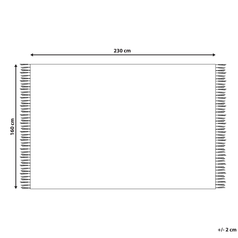 Tappeto in iuta intrecciata naturale in stile bohémien a righe 160 x 230 cm beige soggiorno camera da letto