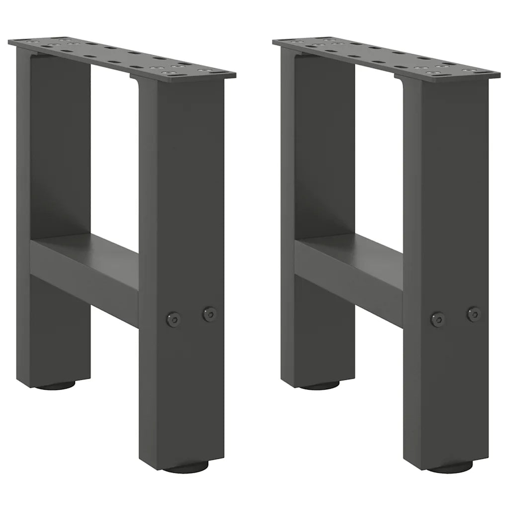Gambe per Tavolino da CaffÃ¨ Antracite 2 pz 30x(30-31) cm Acciaio