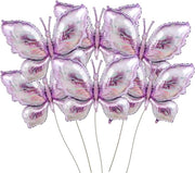 Decorazioni di Festa Vele di Farfalla - Decorazioni di Festa per Bambini - 6 pezzi 1016 cm Foglia di Farfalla in Rosso e Viola Mylar - Decorazioni di Festa per Tema di Farfalla Festa di Matrimonio Festa di Compleanno