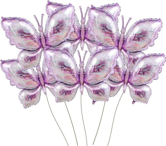 Decorazioni di Festa Vele di Farfalla - Decorazioni di Festa per Bambini - 6 pezzi 1016 cm Foglia di Farfalla in Rosso e Viola Mylar - Decorazioni di Festa per Tema di Farfalla Festa di Matrimonio Festa di Compleanno