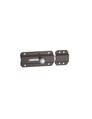 Chiavistello 90 mm con catenaccio piatto scorrevole, acciaio verniciato marrone – THIRARD
