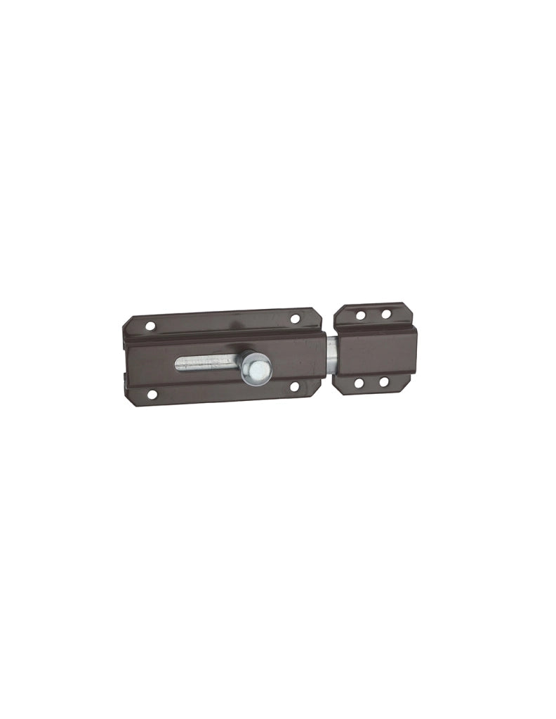 Chiavistello 90 mm con catenaccio piatto scorrevole, acciaio verniciato marrone – THIRARD