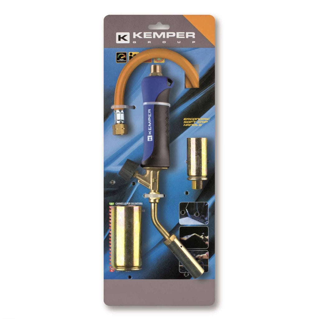 Cannello per saldatura con tubo e 2 bruciatori Kemper