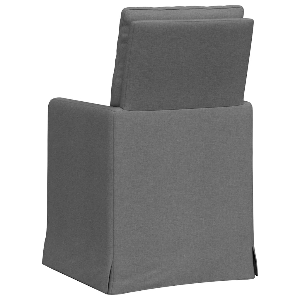 Sedie da pranzo 2 pcs Grigio scuro 57 x 67 x 98 cm Tessuto