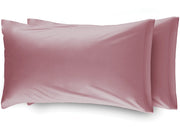 Coppia Federe Per Camper Roulotte Con Patella 100% Cotone Tinta Unita - Federe - Rosa